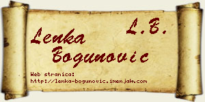Lenka Bogunović vizit kartica